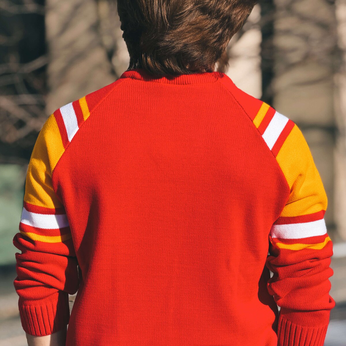 Charlie Hustle Iowa State Cardinal Striped Knit Sweater